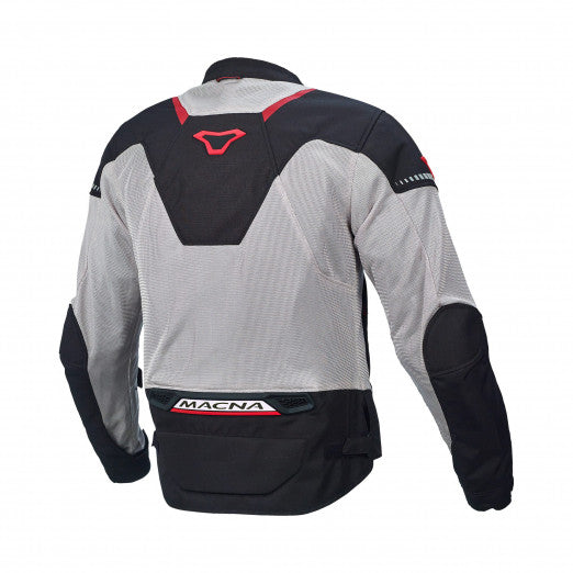 Macna Hurracage Mens Textile Summer Jackets Light grey/Black/Red | 1653260-813