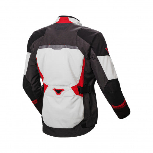 Macna Sonar Mens Textile Jackets - Waterproof L-Grey/Red/Black | 1653263-813