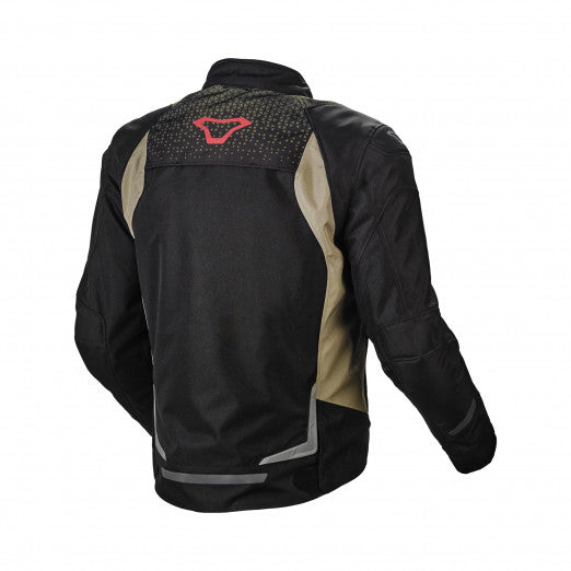 Macna Durago Mens Textile Jackets - Waterproof Black/Olive/Red | 1653265-173