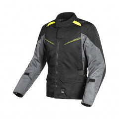 Macna Murano Mens Textile Jackets - Waterproof Black/D-grey/Fluo-yellow | 1653268-187
