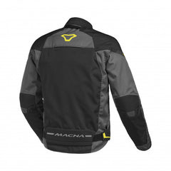 Macna Solute Mens Textile Jackets - Waterproof Black/D-grey/Fluo-yellow | 1653269-187