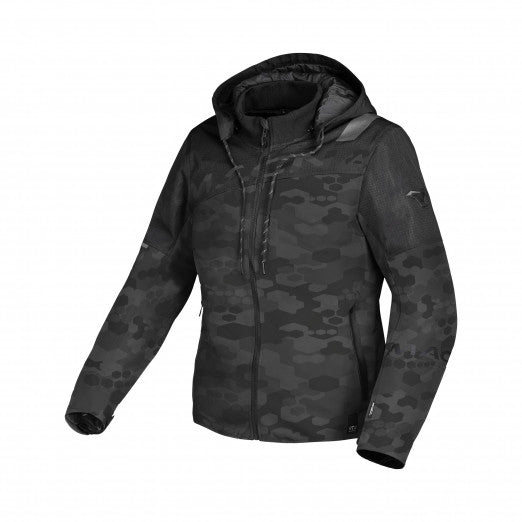 Macna Racoon Women's Textile Jackets - Waterproof Black/Grey Camo | 1653274-180