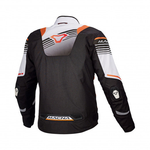 Macna Charger Mens Textile Jackets - Waterproof Black/White/Orange | 1653332-123