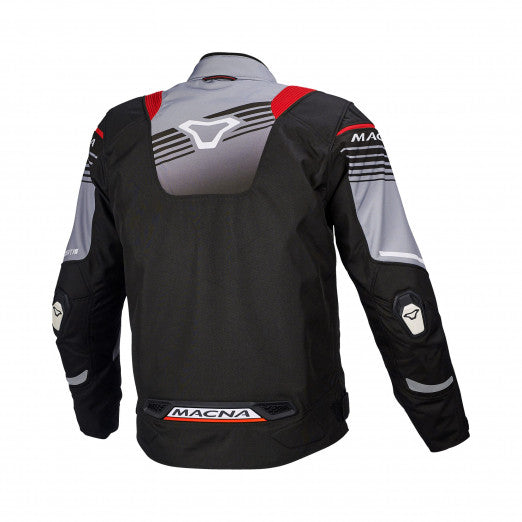 Macna Charger Mens Textile Jackets - Waterproof Black/Dark grey/Red | 1653332-183