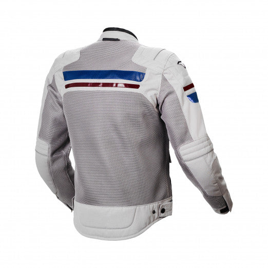 Macna Fluent Mens Textile Summer Jackets L-Grey/Red/Blue | 1653514-853