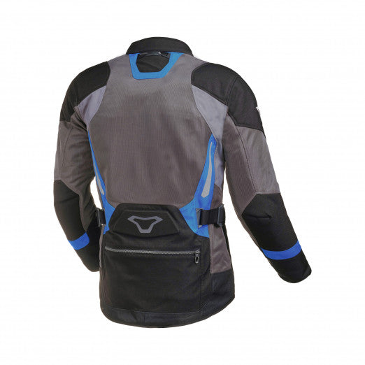 Macna Aerocon Mens Textile Summer Jackets Black/D-grey/Blue | 1653611-185