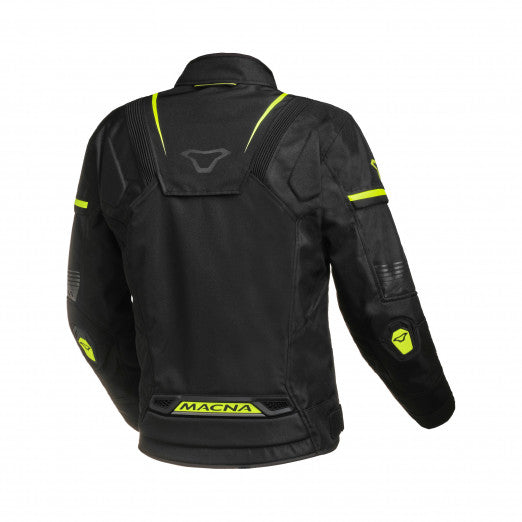 Macna Adept Mens Textile Jackets - Waterproof Black/Grey/Yellow | 1653613-187