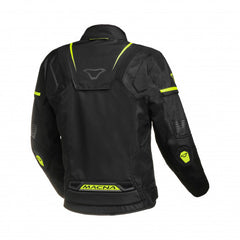 Macna Adept Mens Textile Jackets - Waterproof Black/Grey/Yellow | 1653613-187