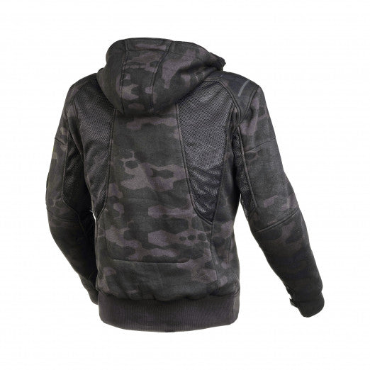 Macna Breeze Mens Textile Summer Jackets Black/Grey camo | 1653615-180