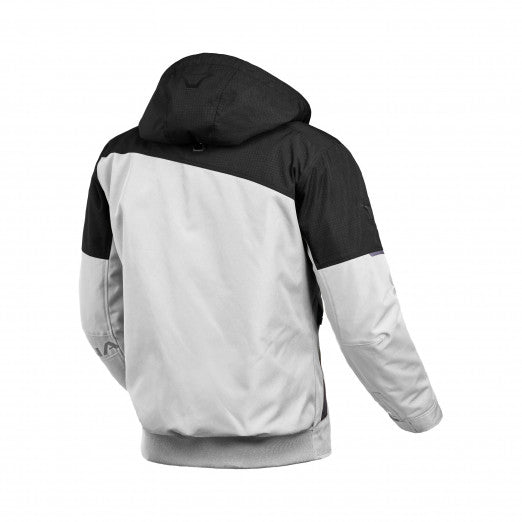 Macna Racoon Mens Textile Jackets - Waterproof Light Grey/Black | 1653661-810