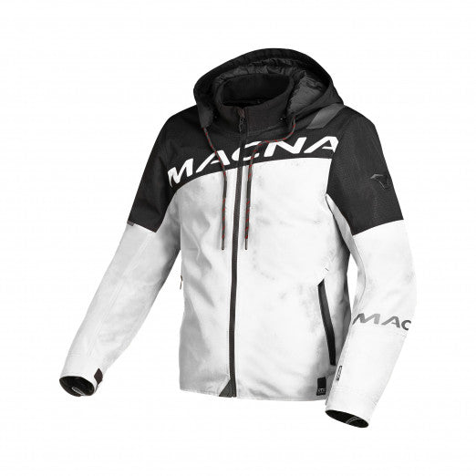 Macna Racoon Mens Textile Jackets - Waterproof Light Grey/Black | 1653661-810