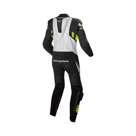 Macna Tracktix 1pc Leather Accessories Black/White/Neon yellow | 1664205-127