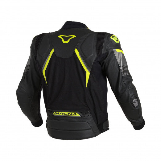 Macna Ripper Mens Leather Jackets Black/Neon yellow | 1667575-170