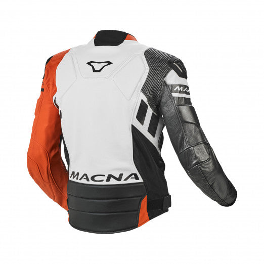 Macna Tracktix Mens Leather Jackets Orange/White/Grey | 1667577-321