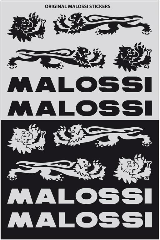 MALOSSI Sticker Sheets Black/Silver x3 | 3314154T