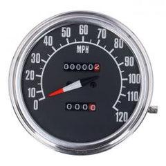 MCS FL Speedometer, 74-84 Face, Black. 1:1 Mph
