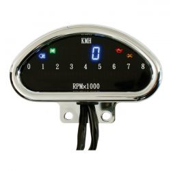MCS Electronic Cnc Aluminum Speedometer (Kmh) Chrome