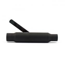 MCS Shorty Straight Cut Universal Muffler 12" Long. Black