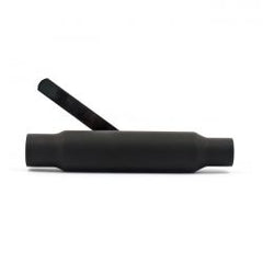 MCS Shorty Straight Cut Universal Muffler 12" Long. Black