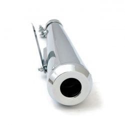 MCS Megaphone Universal Muffler 16.5" Long Chrome With Ta Tip