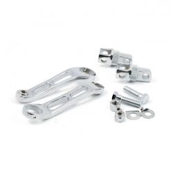 MCS Heel Rest Mount Brackets For Foward Controls. Chrome