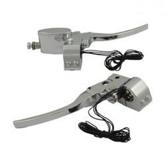 MCS Custom Handlebar Control Kit Mech. Clutch. Chrome