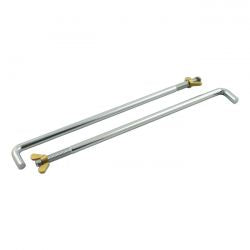 MCS Battery Hold Down Rod Set, 6-Volt. Chrome