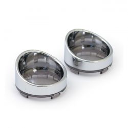 MCS Turn Signal Lens Set With Visor. Light Smoke Lens