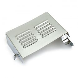MCS Battery Side Cover. Chrome. Louvered