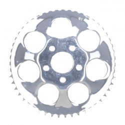 MCS Rear Sprocket, Chrome. 51T