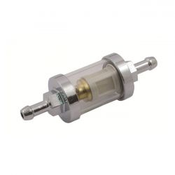 MCS Clear-View Fuel Filter, 1/4" Id. Chrome