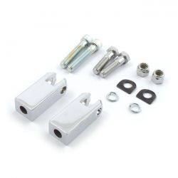MCS OEM Style XL Passenger Peg Brackets. Chrome