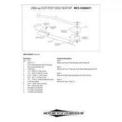MCS Softail Solo Seat Mount Kit. Black