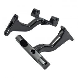 MCS Mount Bracket, Passenger Floorboard. Raised. Black