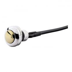 MCS Smooth Push Button Switch. Two-Tone Stainless/Brass