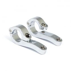 MCS Engine Guard Clamp Set, For Spotlamps. Long. Chrome