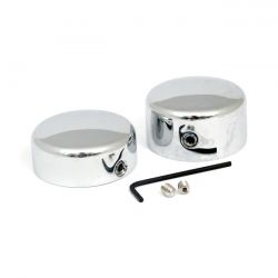 MCS Swingarm Pivot Bolt Cover Set. Chrome