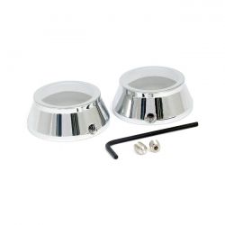 MCS Swingarm Pivot Bolt Cover Set. Chrome