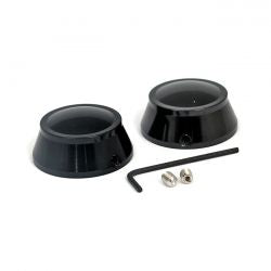 MCS Swingarm Pivot Bolt Cover Set. Black