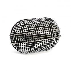 MCS Breather Style Air Cleaner Assembly, Oval. Chrome