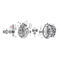 MCS Pinion Shaft (Right Side) Crankcase/Wheel Rollers, +.0008"