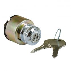 MCS FX Style Ignition Switch Thick, Flat Key. Chrome