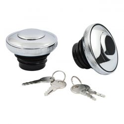 MCS Gas Cap Set With Lock, Chrome