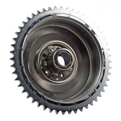 MCS 37-57 B.T. Rear Brake Drum & Sprocket. Chrome