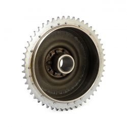 MCS 67-72 B.T. Rear Brake Drum & Sprocket. Chrome