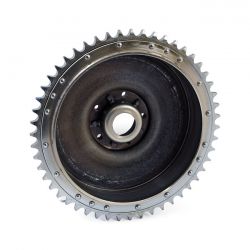 MCS 63-66 B.T. Rear Brake Drum & Sprocket. Chrome