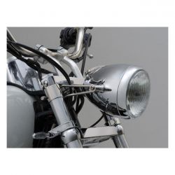 MCS Bracket For Vintage Headlamp. 41mm Fork Tubes. Polished Ss