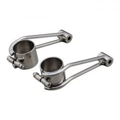 MCS Bracket For Vintage Headlamp. 41mm Fork Tubes. Polished Ss