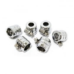 MCS Smooth Hose Clamps, 1/4". Chrome Grooved