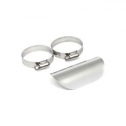 MCS Universal Smooth Heat Shield 4" Long Chrome